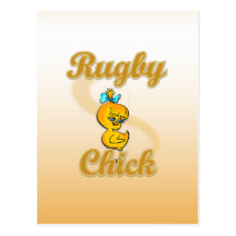 Rugby Chick Post Card