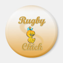 Rugby Chick Refrigerator Magnet