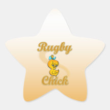 Rugby Chick Star Stickers
