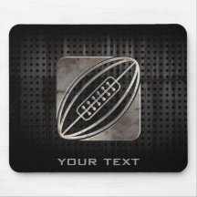 Rugby; Cool Black Mouse Pads