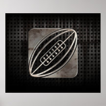 Rugby; Cool Black Poster