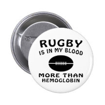 Rugby Design Pinback Buttons