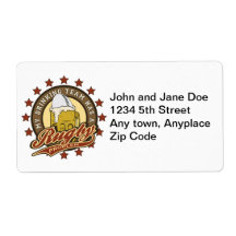 Rugby Drinking Team Shipping Labels