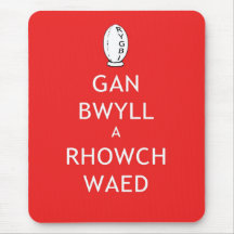 Rugby Keep Calm & Give Blood (Welsh) Mousepads