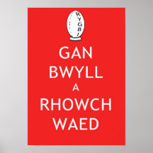 Rugby Keep Calm & Give Blood (Welsh) Posters