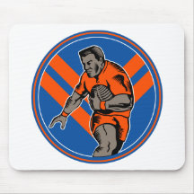 Rugby league player running with ball mouse pads