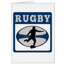 rugby player kicking ball cards