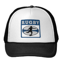 rugby player kicking ball hats
