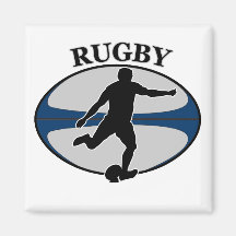 rugby player kicking ball refrigerator magnets