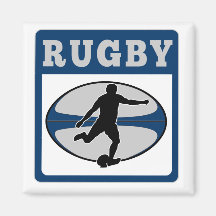 rugby player kicking ball refrigerator magnets