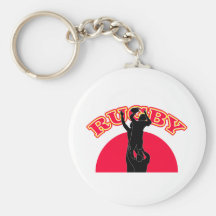 rugby player lineout throw catch keychain