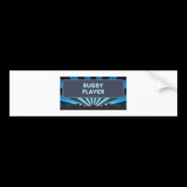 Rugby Player Marquee bumper stickers