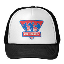 rugby player run fend pass kick hat