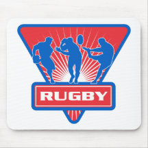 rugby player run fend pass kick mousepad