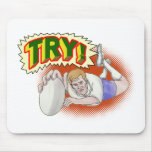 rugby player scoring a try mousepads