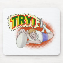 rugby player scoring a try mousepads