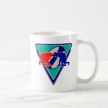 rugby player scrum ball shield coffee mugs