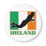 rugby playing diving try ireland flag magnets