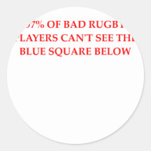 RUGBY.png Autocollant Rond
