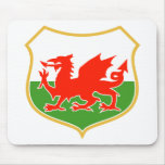 rugby wales red welsh dragon sports mascot mousepads