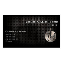 Rugged Acoustic Guitar Business Cards