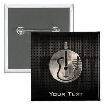 Rugged Acoustic Guitar Pinback Buttons