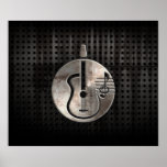 Rugged Acoustic Guitar Poster