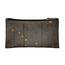 Rugged Alaskan Flag Cosmetics Bags