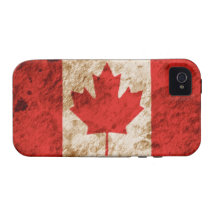 Rugged Canadian Flag Vibe iPhone 4 Case