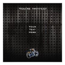 Rugged Chopper Custom Invitations