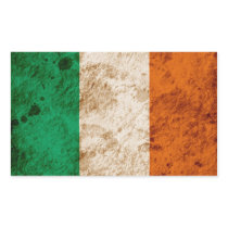 Rugged Irish Flag Rectangular Sticker