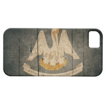 Rugged Wood Louisiana Flag iPhone 5 Case