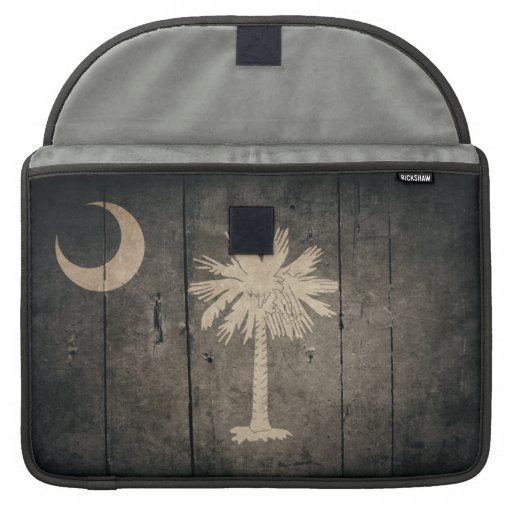 Rugged Wood South Carolina Flag Sleeve For MacBooks