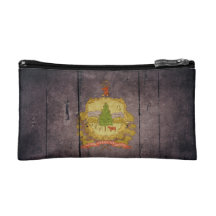 Rugged Wood Vermont Flag Makeup Bags