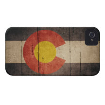 Rugged Wooden Colorado Flag iPhone 4 Cover