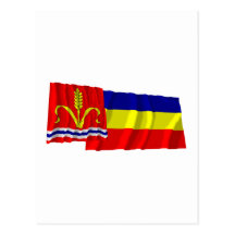 Ruggell Waving Flags Postcard