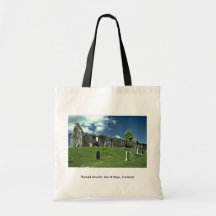 Ruined church, Isle of Skye, Scotland Canvas Bags