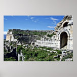 Ruines de théâtre du grec ancien de Miletus - Mile Poster