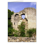 Ruines médiévales carte de vœux