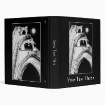 Ruins at Night. Black and White. Binders