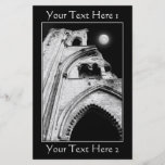 Ruins at Night. Black and White. Full Color Flyer