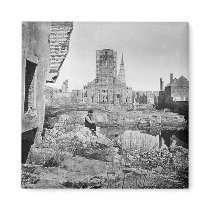 Ruins of Charleston South Carolina 1865 Magnets