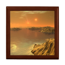 Rujjipet Shoreline Alien Landscape Keepsake Box