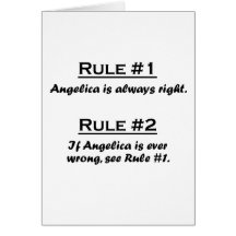 Rule Angelica Greeting Card