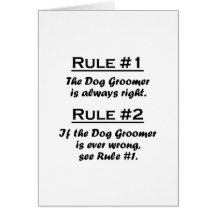 Rule Dog Groomer Cards