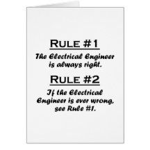 Rule Electrical Engineer Greeting Cards