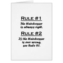 Rule Hairdresser Card