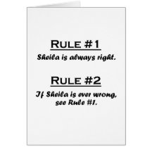 Rule Sheila Card
