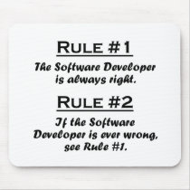 Rule Software Developer Mouse Pad
