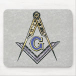 Ruler and compass mouse mat